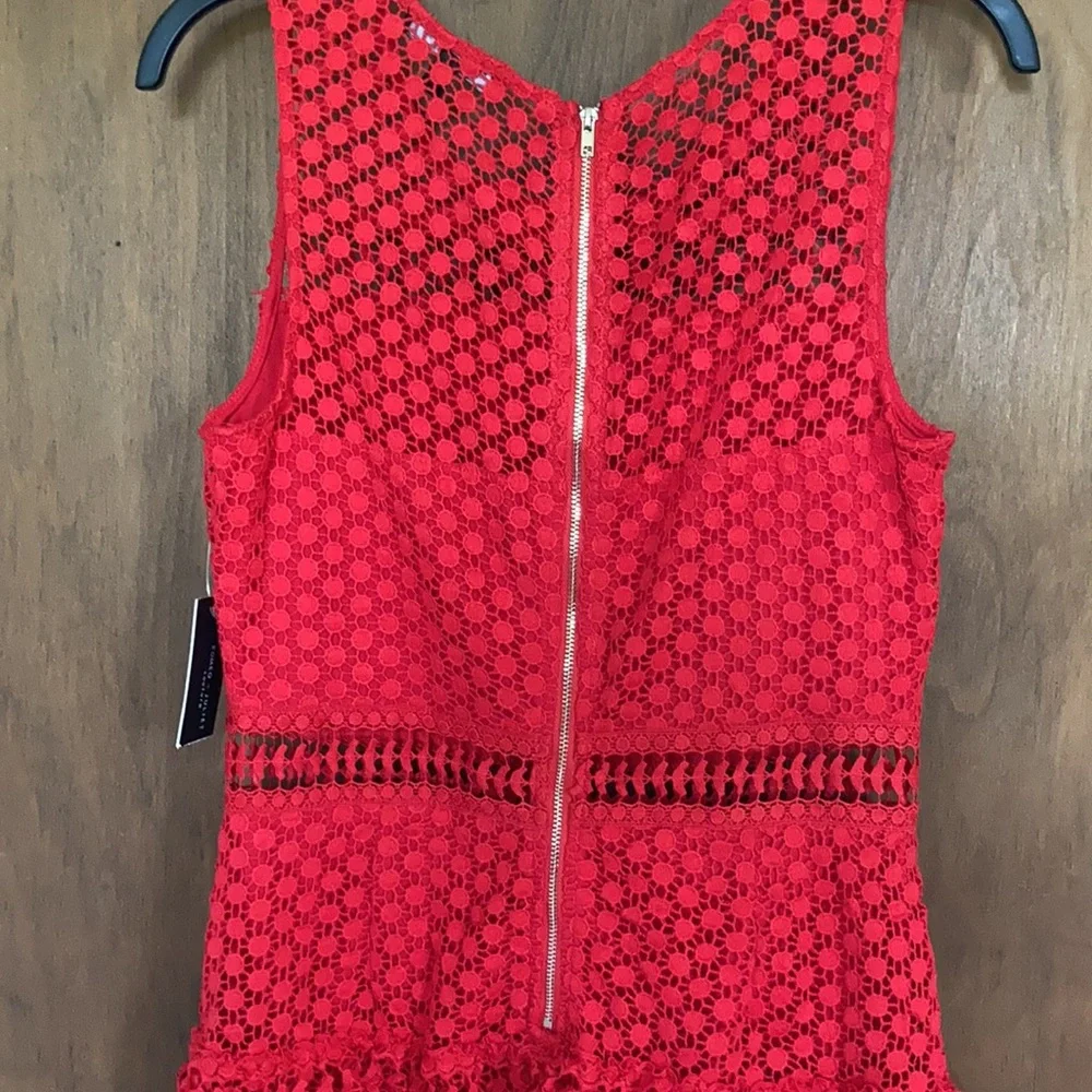 3/$45 Romeo & Juliet couture dress crochet like shell w ruffle detail size M - Picture 15 of 17